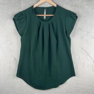 Chic Forest Green Women's Blouse
